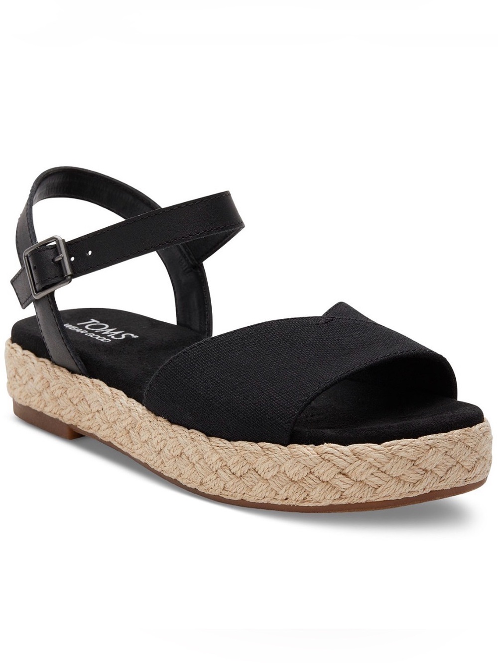 TOMS Women's Abby Braided Espadrille Flatform Sandals size 10